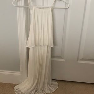 White ruffled Abercrombie kids dress